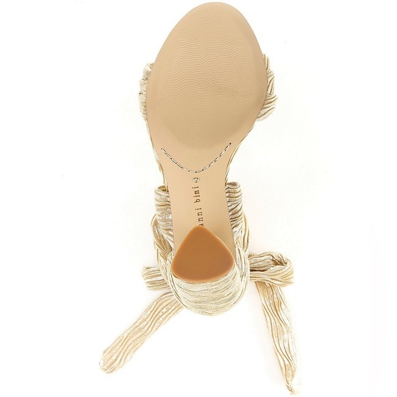 Gianni Bini Gold Strappy Heels sandals - Picture 4 of 13